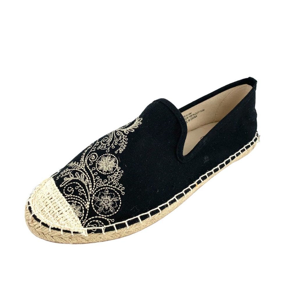 COLDWATER CREEK Walk with Me Black Escape Espadrilles **NWOB